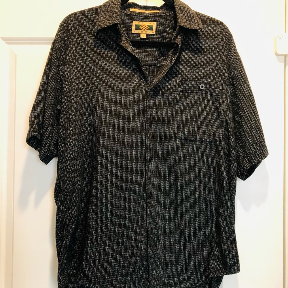 Joseph Abboud Men's Black Short Sleeve Shirt, Size S